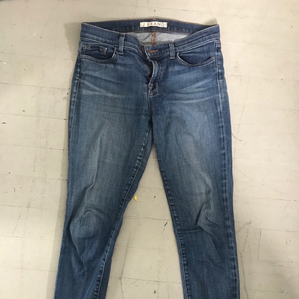 J Brand skinny leg blue bell cropped jeans